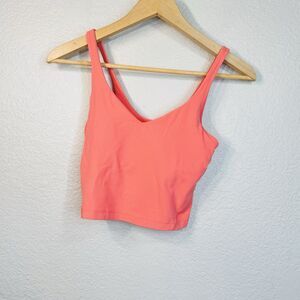 Lululemon Align Tank Guava Cropped Built In Bra Active Outdoor Gym Yoga Women 4